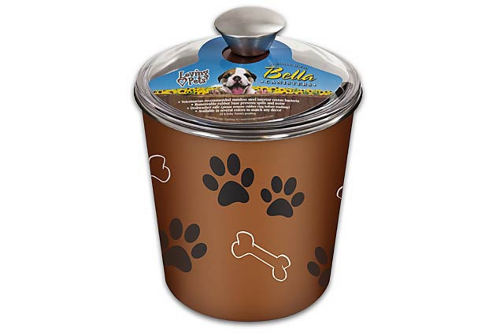 Loving Pets Bella Canister Copper Treat Holder