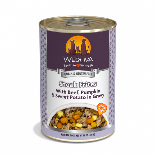 Weruva Steak Frites with Beef, Pumpkin & Sweet Potato in Gravy Canned Dog Food