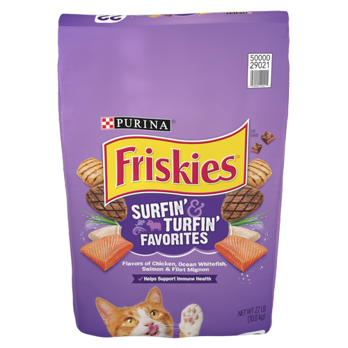 Friskies Surfin andTurfin Favorites Dry Cat Food