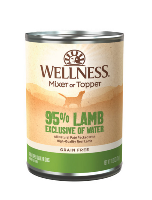 Wellness Natural Grain Free 95%  Lamb Recipe Adult Wet Canned Dog Food