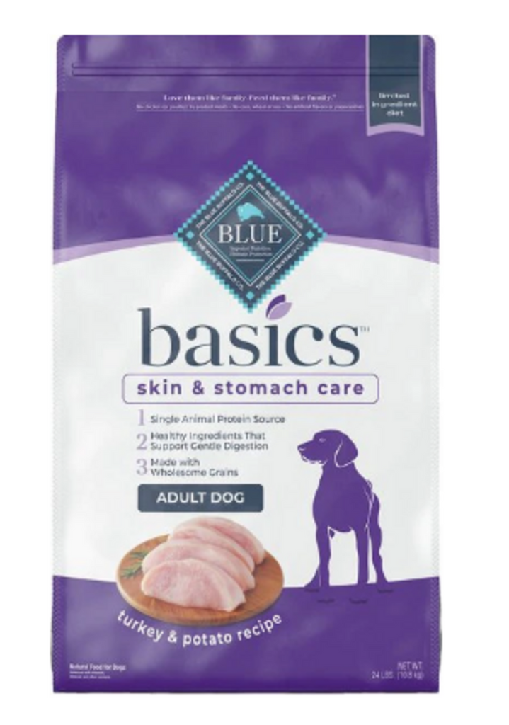 Blue Buffalo Basics Adult Skin & Stomach Care Turkey & Potato Recipe Dry Dog Food