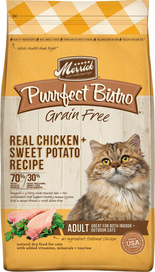 Merrick Purrfect Bistro Grain Free Real Chicken & Sweet Potato Recipe Dry Cat Food