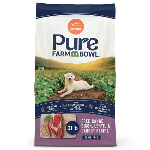 Canidae Pure Farm To Bowl Free-Range Bison, Lentil & Carrot Recipe Dog Food