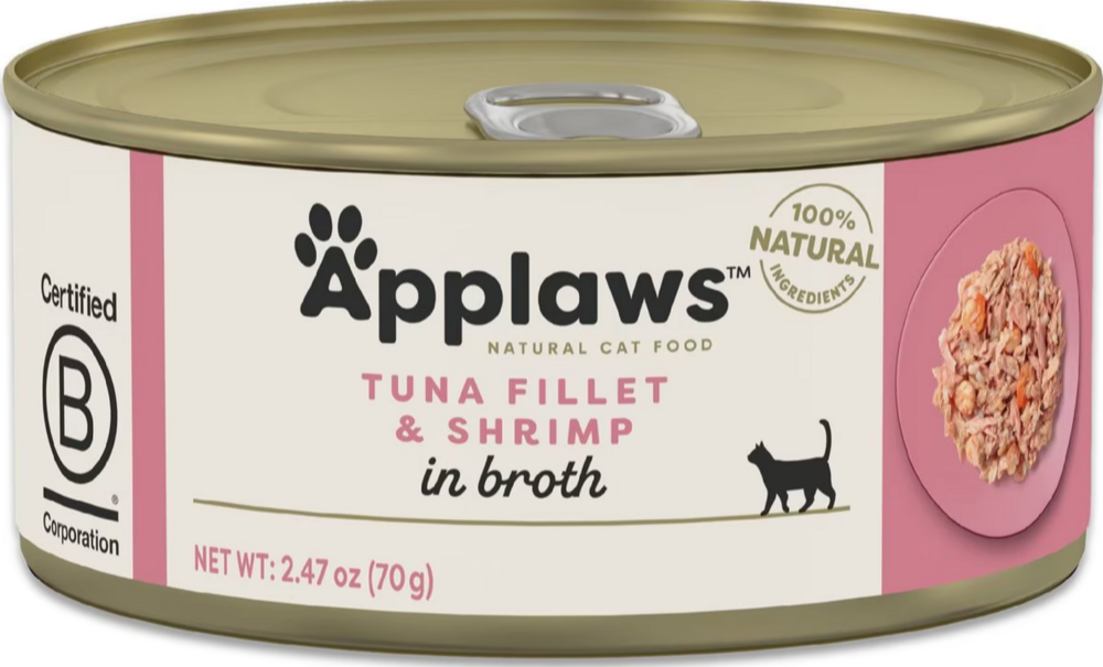 Applaws Natural Wet Cat Food Tuna with Shrimp in Broth