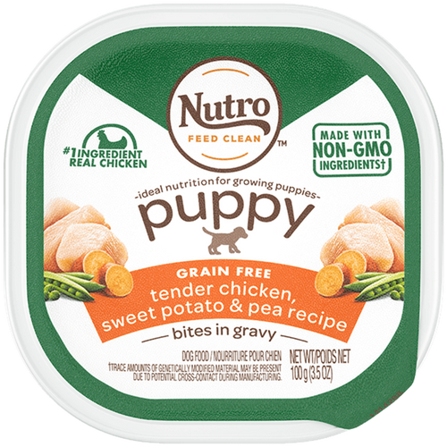 Nutro Puppy Tender Chicken & Rice Recipe Cuts In Gravy Dog Food Trays