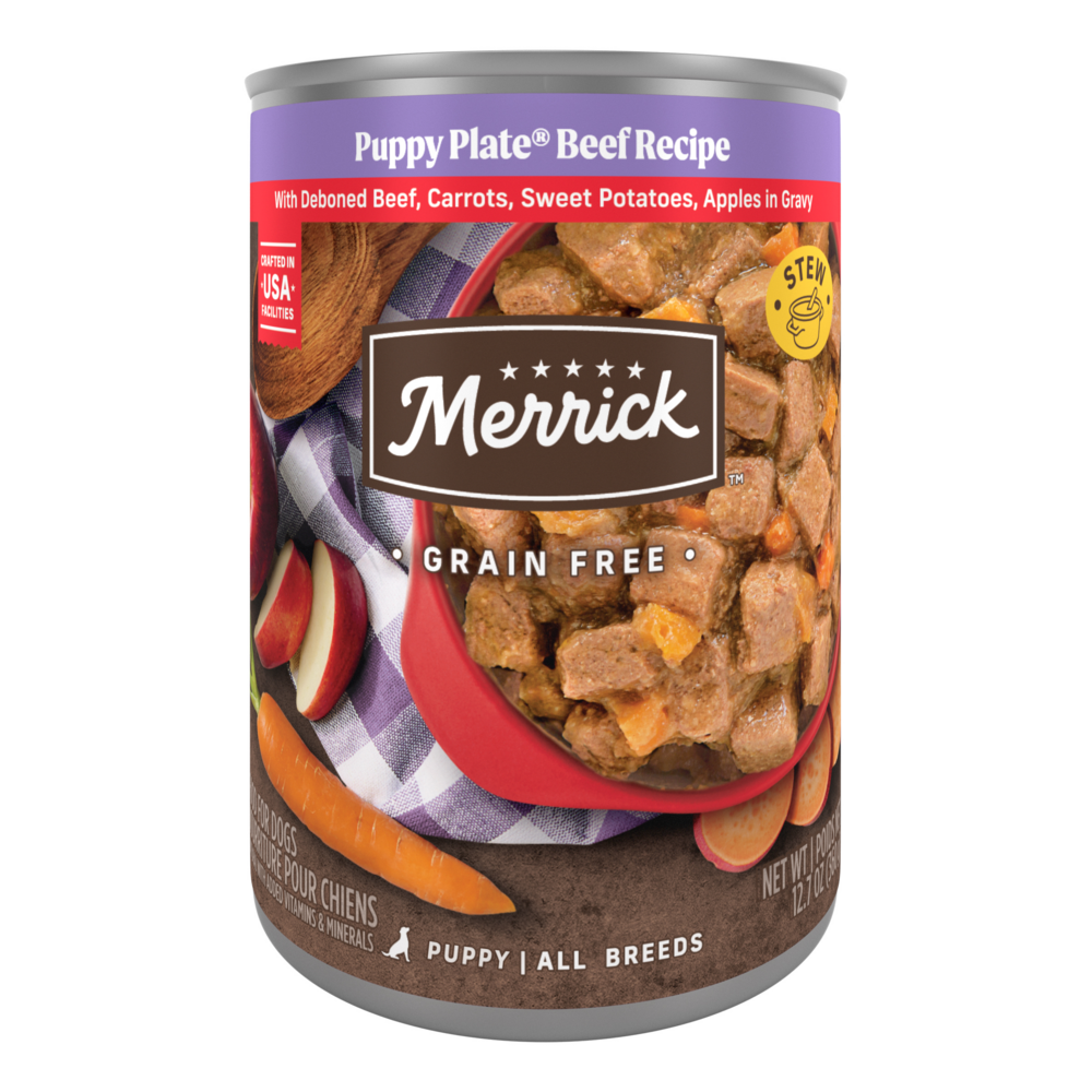 Merrick Grain Free Puppy Plate Beef Recipe Canned Puppy Food