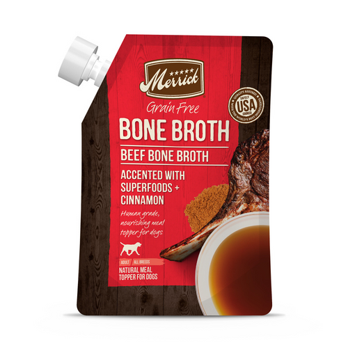 Merrick Grain Free Beef Bone Broth Wet Dog Food Topper