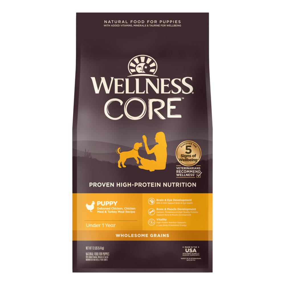 Wellness CORE High Protein Wholesome Grains Puppy Recipe Dry Dog Food