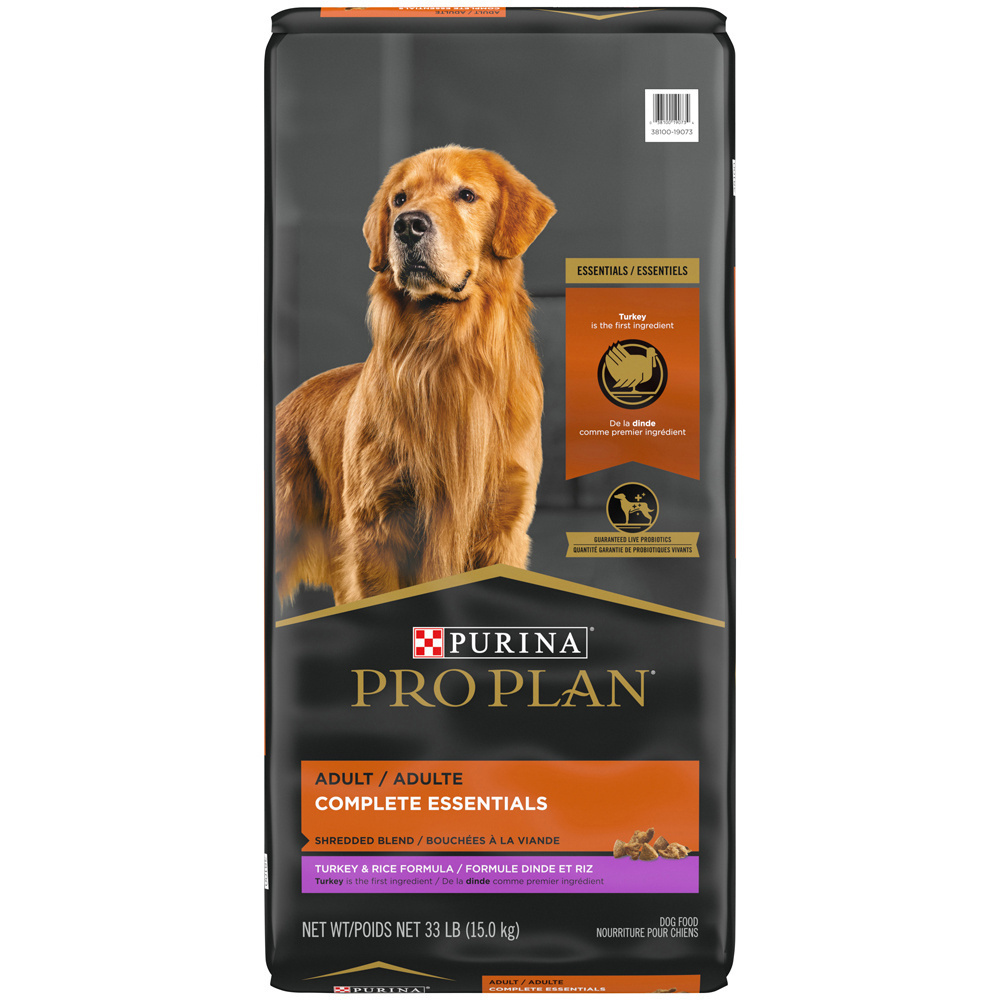 Purina Pro Plan Complete Essentials Shredded Blend Turkey & Rice High Protein Dry Dog Food