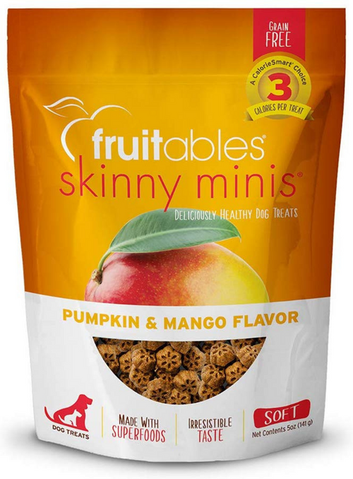 Fruitables Chewy Skinny Minis Pumpkin Mango Flavor Dog Treats