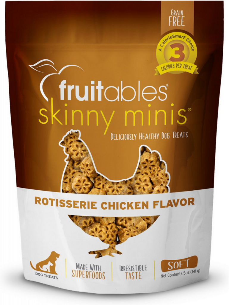 Fruitables Skinny Minis Rotisserie Chicken Flavor Soft & Chewy Dog Treats