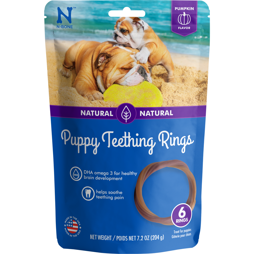 N-Bone Puppy Teething Rings Pumpkin Flavor Dog Treats