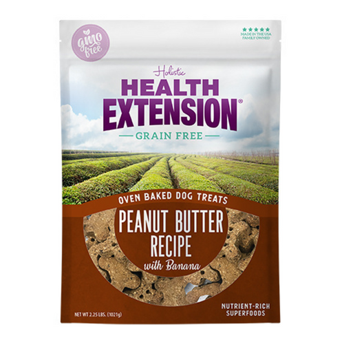 Health Extension Oven Baked Dog Treats Peanut Butter Recipe with Banana