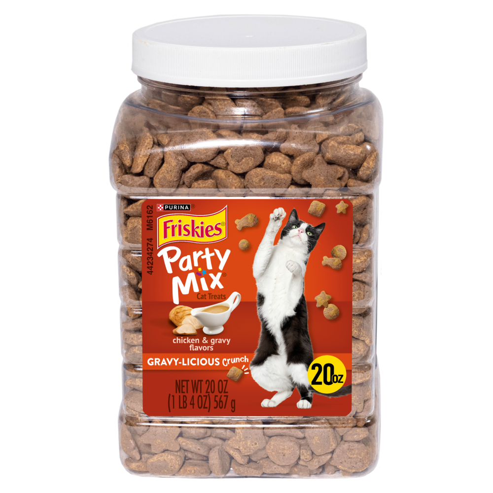 Purina Friskies Party Mix Crunch Gravylicious Chicken & Gravy Cat Treats