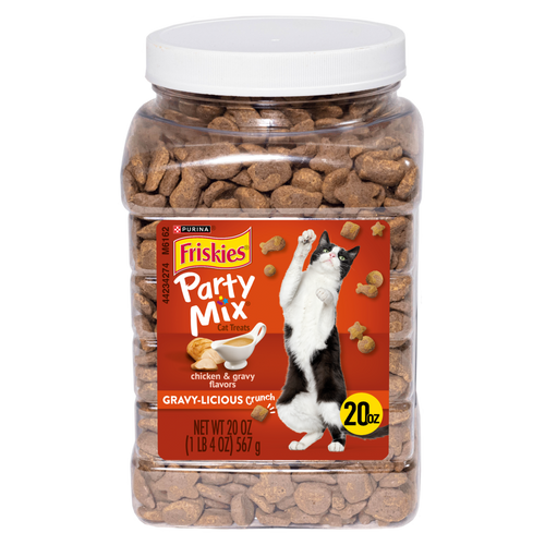 Purina Friskies Party Mix Crunch Gravylicious Chicken & Gravy Cat Treats