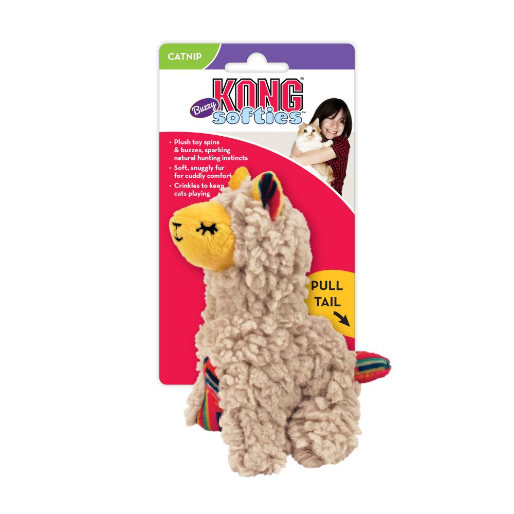 KONG Softies Buzzy Llama Cat Toy