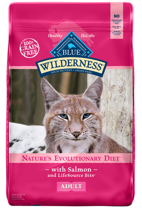 Blue Buffalo Wilderness High-Protein Grain-Free Adult Salmon Recipe Dry Cat Food