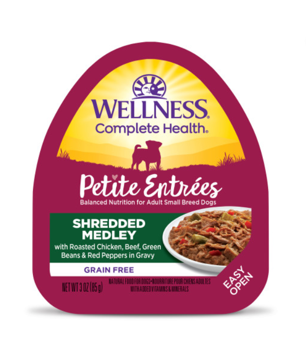 Wellness Petite Entrees Shredded Medley With Roasted Chicken, Beef, Green Beans & Red Peppers