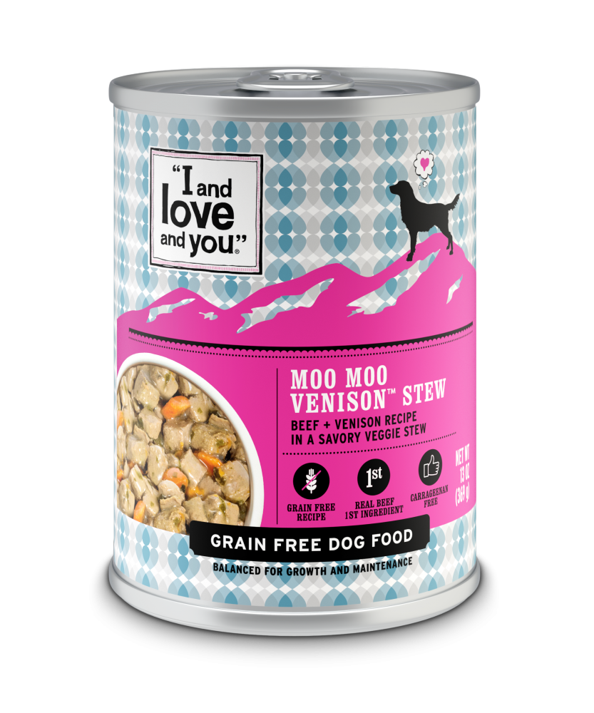 I And Love And You Grain Free Moo Moo Venison Stew Canned Dog Food