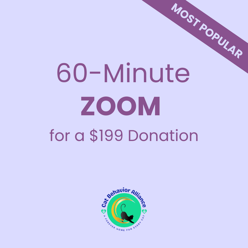 Cat Behavior Alliance - 60 minute ZOOM for a $199 Donation