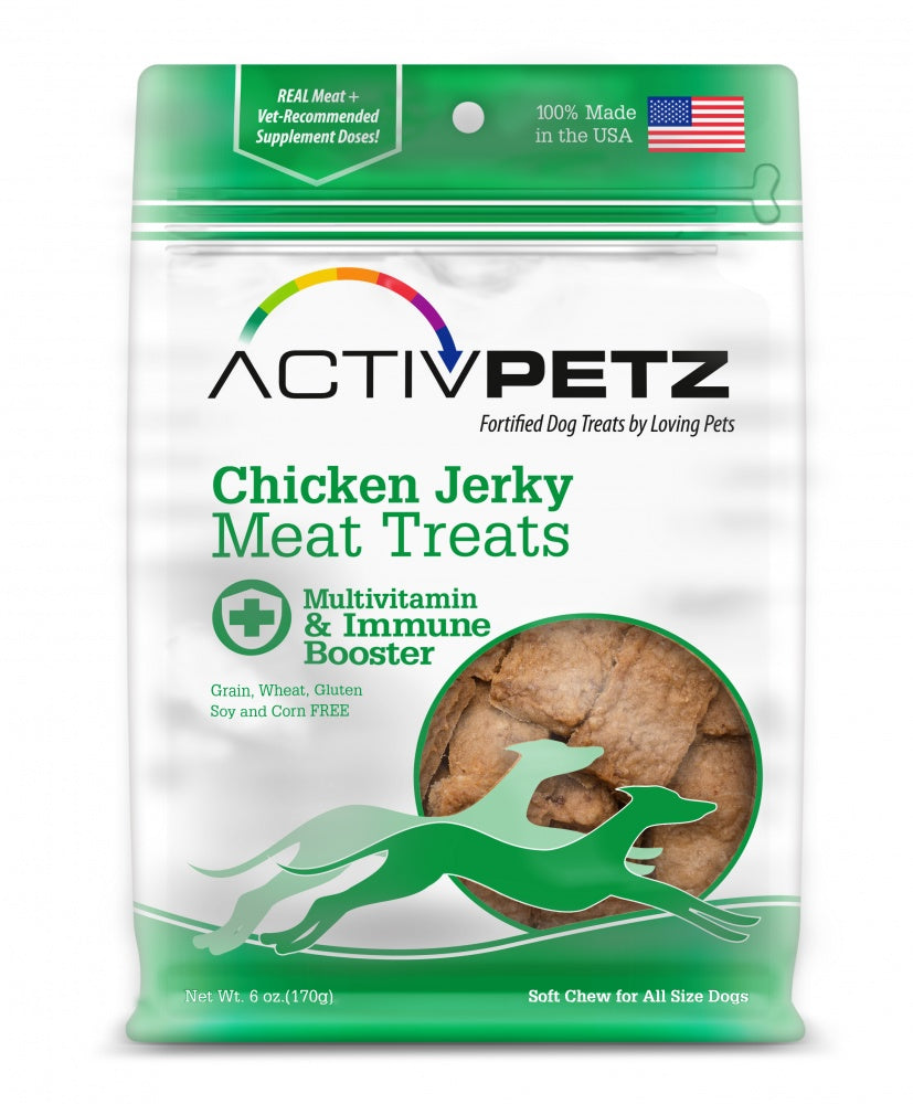 Loving Pets ActivPetz Grain Free Chicken Jerky Multivitamin and Immune Maintenance Dog Treats