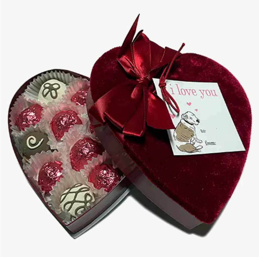 Bubba Rose Biscuit Co. Paws & Kisses Velvet Heart Box